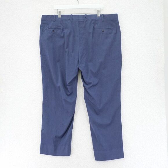JB Britches Wool Dress Pants Trousers Blue Flat Front High Rise 42 / 28 Italy Li - Picture 3 of 7